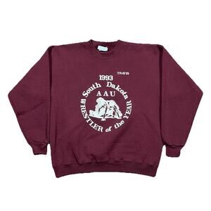 Vintage 1993 South Dakota AAU Wrestler of the Year Crewneck Sweatshirt L